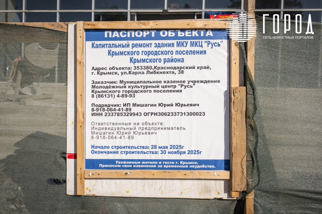 Кинотеатр "Русь" в Крымске планируют открыть в декабре