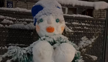 Крымчане превратили проблему в позитив и слепили множество снеговиков