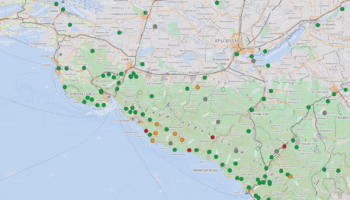 Уровень воды опасно поднялся в реках Краснодарского края